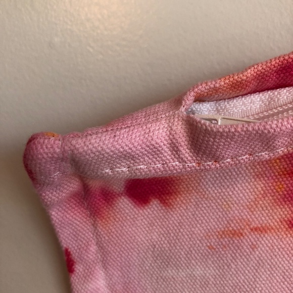 Euro Cushion Cover Tie Dyed Cotton Pink - MEASUREMENTS IN LISTING - Picture 3 of 4